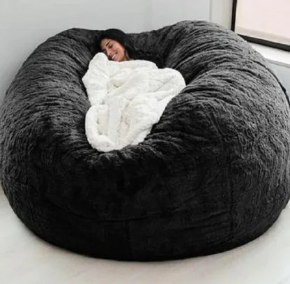 Giant 5ft Fluffy Faux Fur Bean Bag Cover without Filler