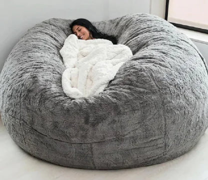 Giant 5ft Fluffy Faux Fur Bean Bag Cover without Filler